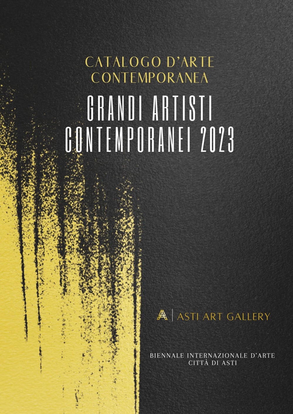 Copertina del catalogo Grandi Artisti Contemporanei 2023 della Biennale Internazionale d’Arte Città di Asti