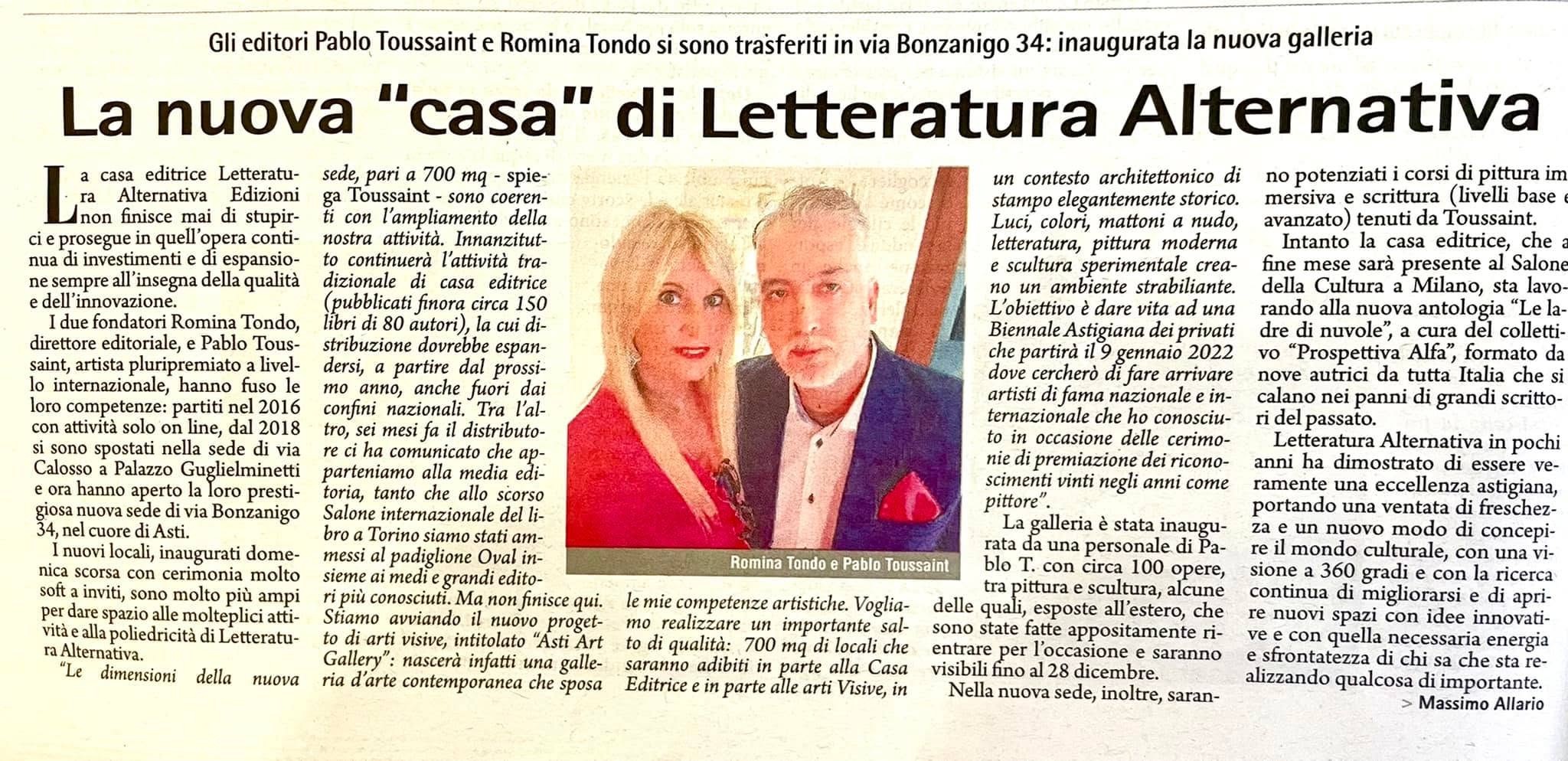 La nuova “casa” di Letteratura Alternativa
