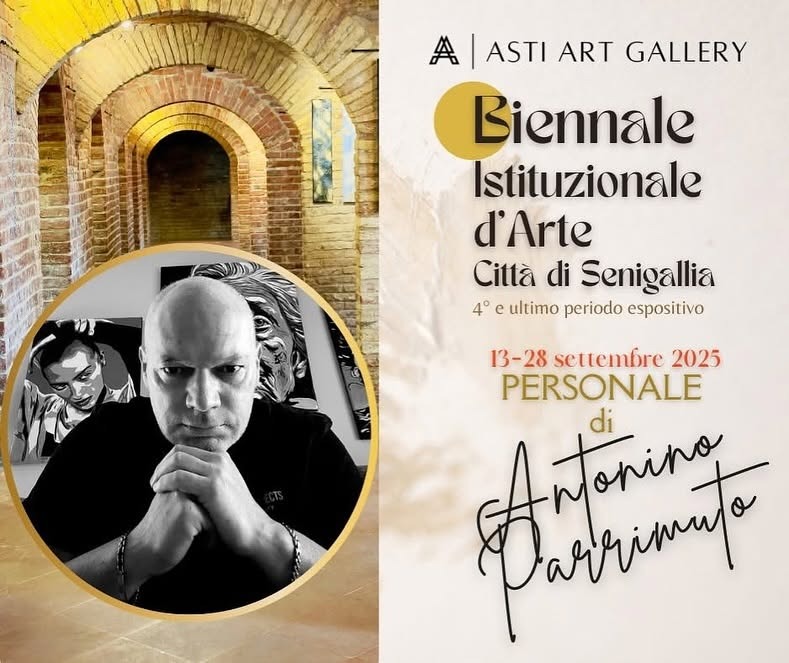Locandina della mostra personale 1, Biennale di Senigallia, 13–28 settembre 2025