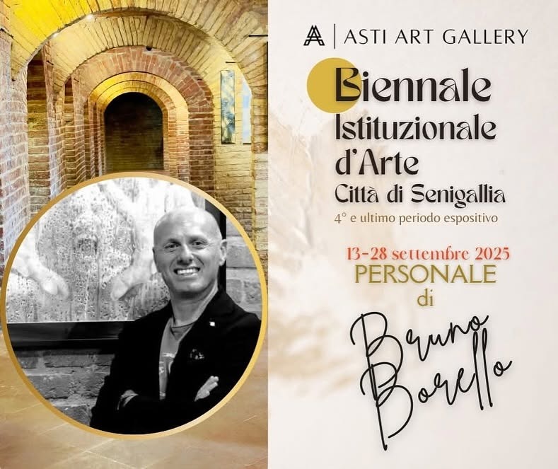 Locandina della mostra personale 2, Biennale di Senigallia, 13–28 settembre 2025