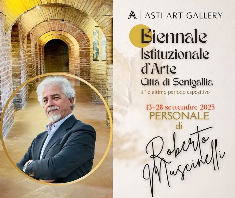 Locandina della mostra personale 5, Biennale di Senigallia, 13–28 settembre 2025