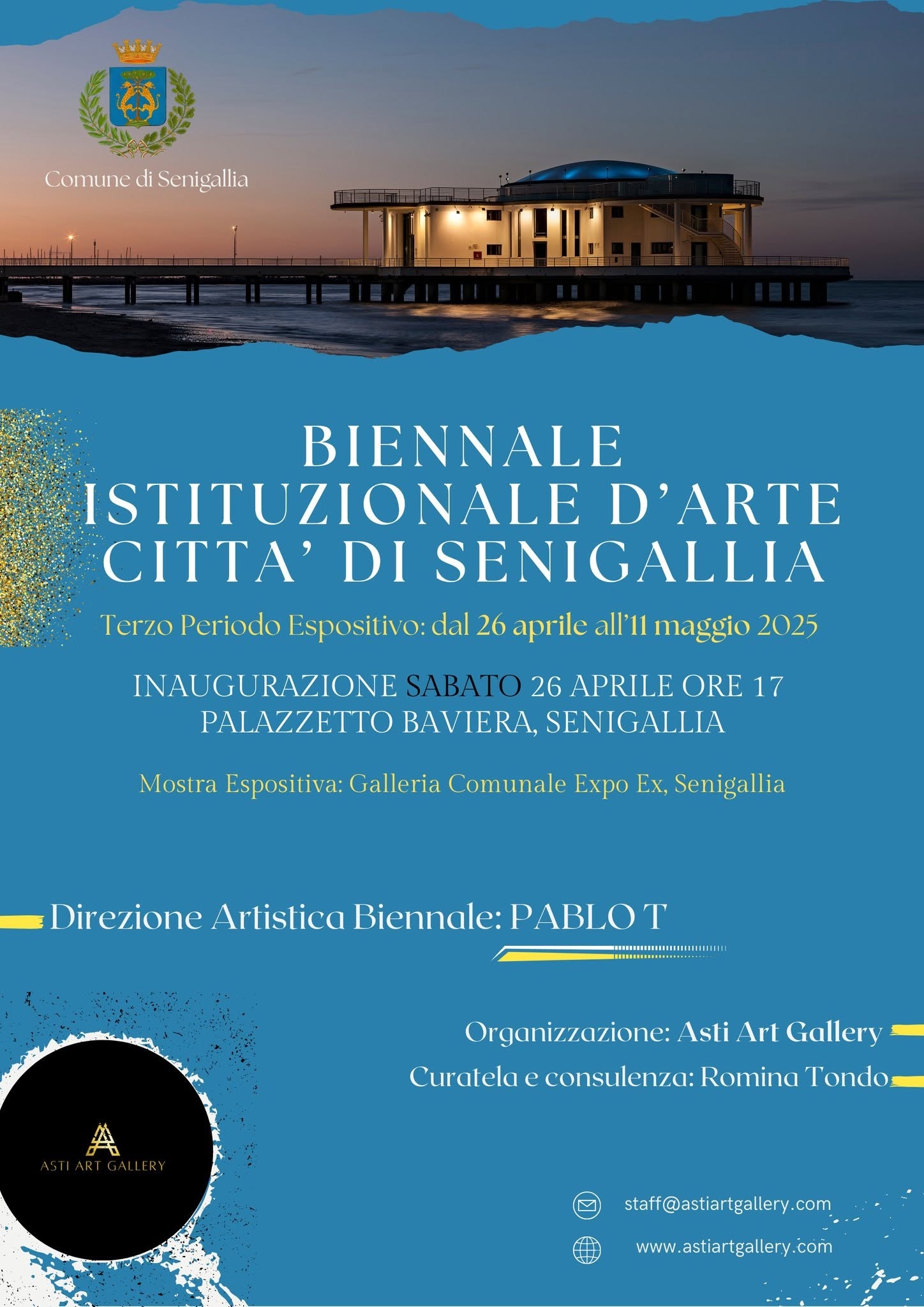 Locandina del 3° periodo della Biennale di Senigallia, 26 aprile–11 maggio 2025